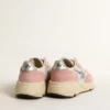 Women's Running Sole in gray mesh and suede with silver glitter star