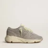 Women's Running Sole in gray suede with gray suede star and heel tab