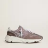 Women's Running Sole in lavender nylon and suede with printed star and silver leather heel tab