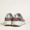 Women's Running Sole in lavender nylon and suede with printed star and silver leather heel tab