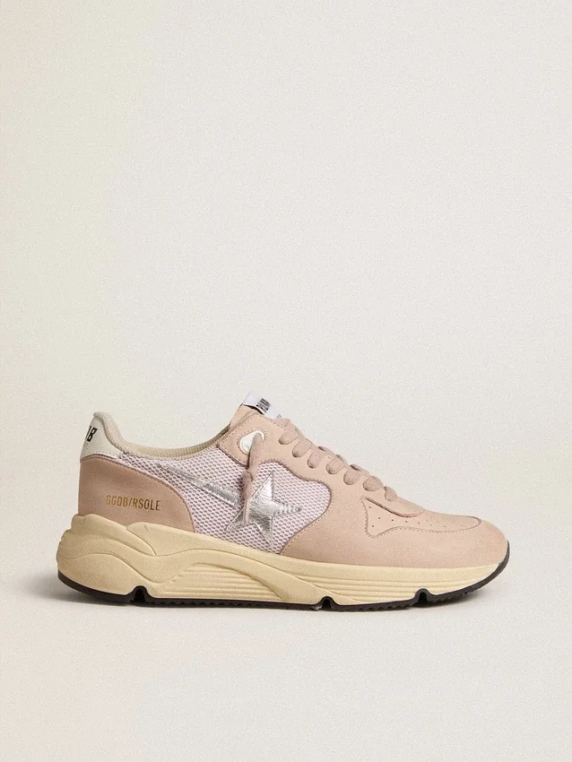 Women’s Running Sole in mesh and nubuck with silver metallic leather star