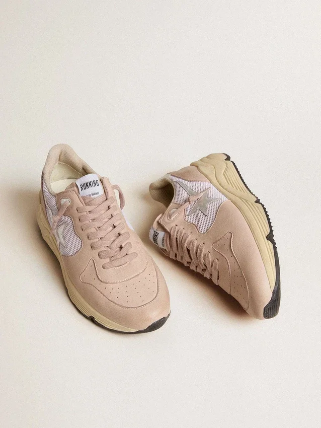 Women’s Running Sole in mesh and nubuck with silver metallic leather star