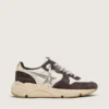 Women's Running Sole in nappa and brown suede with a Swarovski crystal star