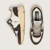 Women's Running Sole in nappa and brown suede with a Swarovski crystal star