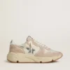 Women's Running Sole in nylon and suede with silver printed star and leather heel tab
