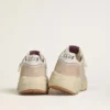 Women's Running Sole in nylon and suede with silver printed star and leather heel tab