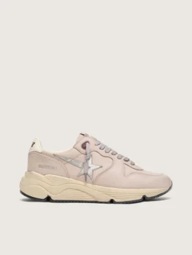 Women’s Running Sole in powder-pink leather with silver star