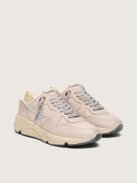 Women’s Running Sole in powder-pink leather with silver star