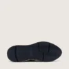 Women's Running Sole in silver glitter and dove gray suede
