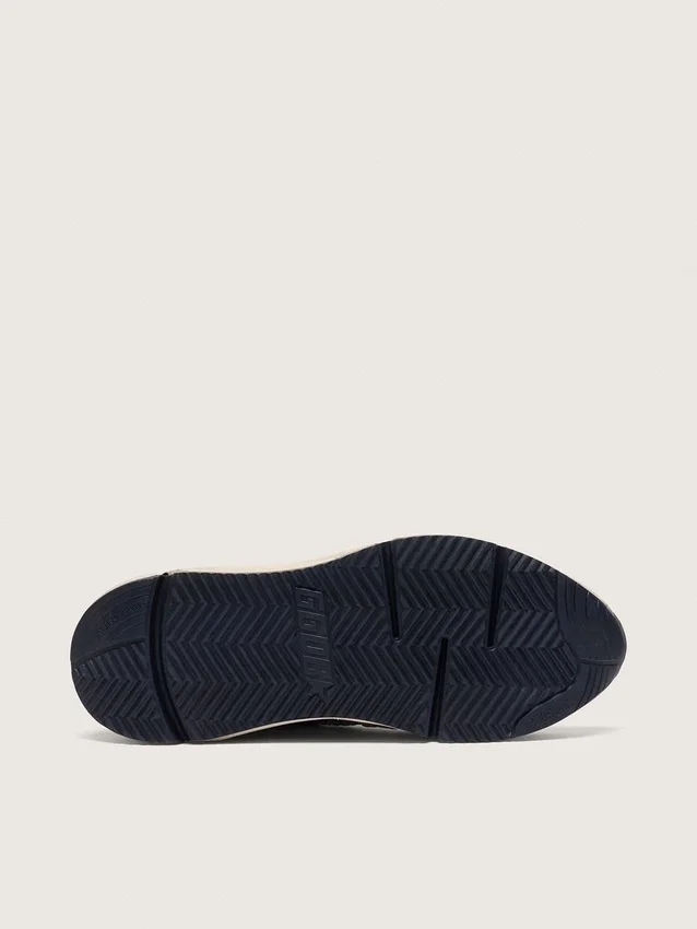 Women's Running Sole in silver glitter and dove gray suede