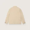 Women’s safari jacket in beige viscose micro-chevron