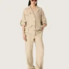 Women's beige viscose pants
