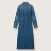 Women's shirt dress in denim with belt