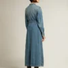 Women's shirt dress in denim with belt