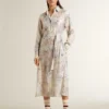 Women's shirt dress with multicolor sequined floral print