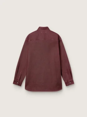 Women’s shirt in burgundy denim