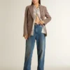 Women's shirt with multicolor floral sequin print