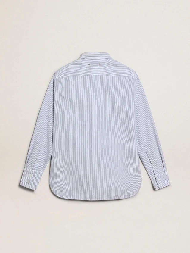 Women's shirt with narrow stripes
