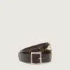 Women’s Sierra belt in mahogany leather with decorative studs