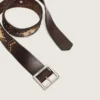 Women’s Sierra belt in mahogany leather with decorative studs