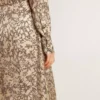 Women's silk-blend midi dress with a floral print