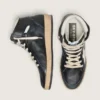 Women's Sky-Star in black nappa with white star