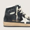Women's Sky-Star in black nappa with white star