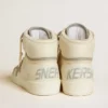Women's Sky-Star in leather with light blue leather star and white heel tab