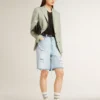 Women's Sky-Star in leather with light blue leather star and white heel tab