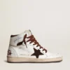 Women’s Sky-Star in white nappa leather with chocolate suede star