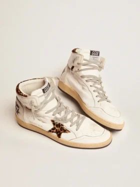 Women’s Sky-Star with signature and leopard print pony skin inserts