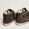 Women's Slide black with studs