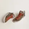 Women’s Slide LTD in leopard-print pony skin with metallic leather star and flash