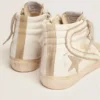 Women's Slide with ice-gray suede star and white flash