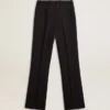 Women’s soft dark blue pants in wool blend