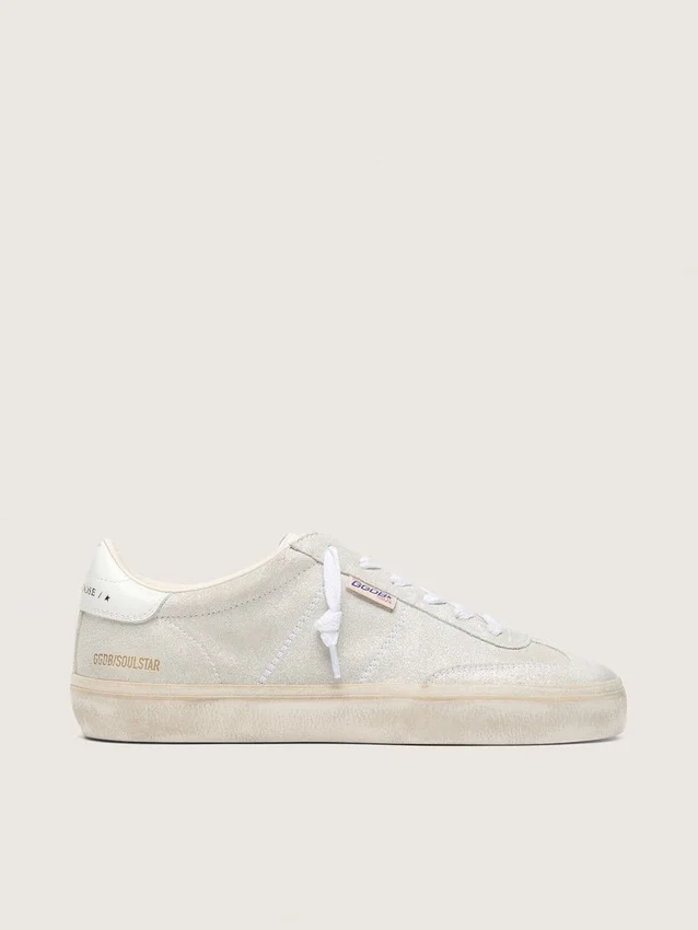 Women’s Soul Star in beige suede with white leather heel tab