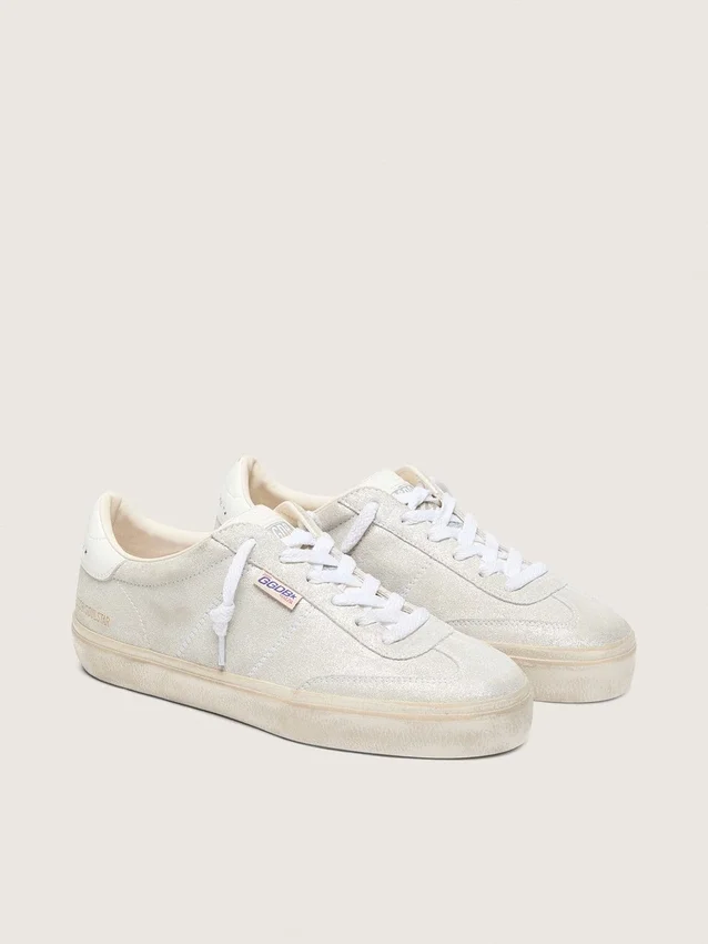 Women’s Soul Star in beige suede with white leather heel tab
