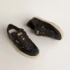 Women's Soul Star in black sequins with black suede heel tab