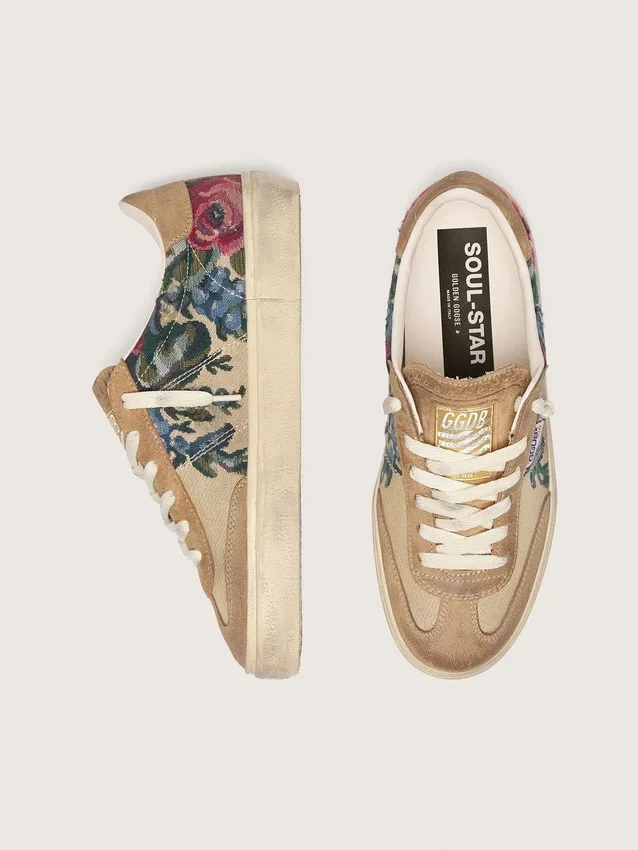 Women’s Soul Star in canvas and suede with colorful print