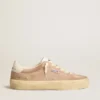 Women's Soul Star in pink suede with milk-white leather heel tab