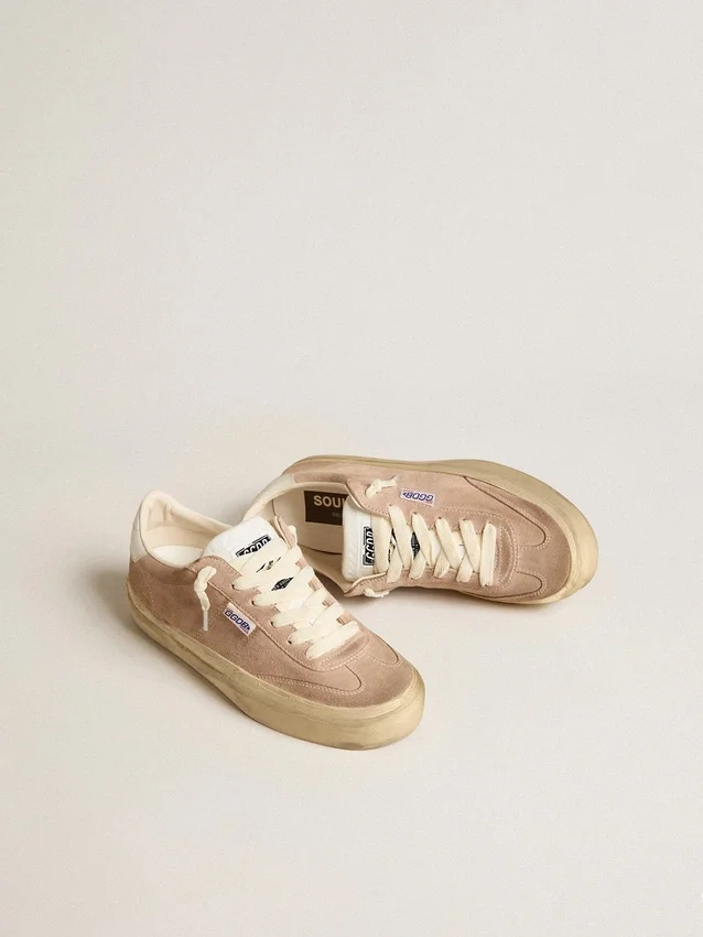 Women's Soul Star in pink suede with milk-white leather heel tab
