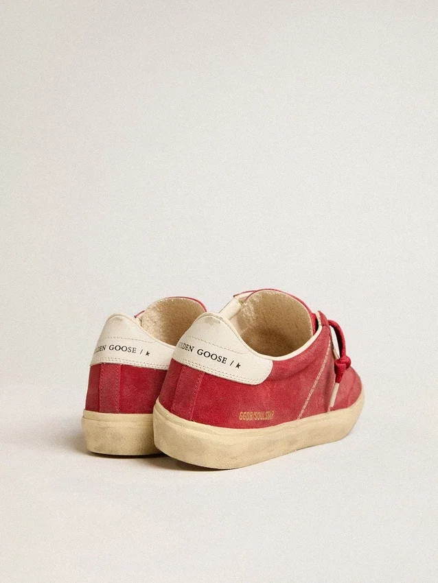 Women’s Soul Star in red suede with white leather heel tab