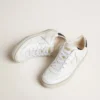 Women's Soul Star in white leather with black leather heel tab