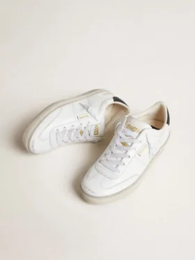 Women’s Soul Star in white leather with black leather heel tab