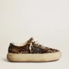 Women's Space-Star in leopard print pony skin with black star