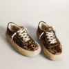Women's Space-Star in leopard print pony skin with black star