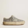 Women's Space-Star in silver glitter with ice-gray star