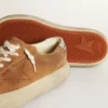 Women's Space-Star in tobacco-colored suede with perforated star