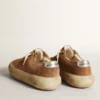 Women's Space-Star in tobacco-colored suede with perforated star