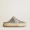 Women's Space-Star Sabot in glitter with ice-gray star and tab